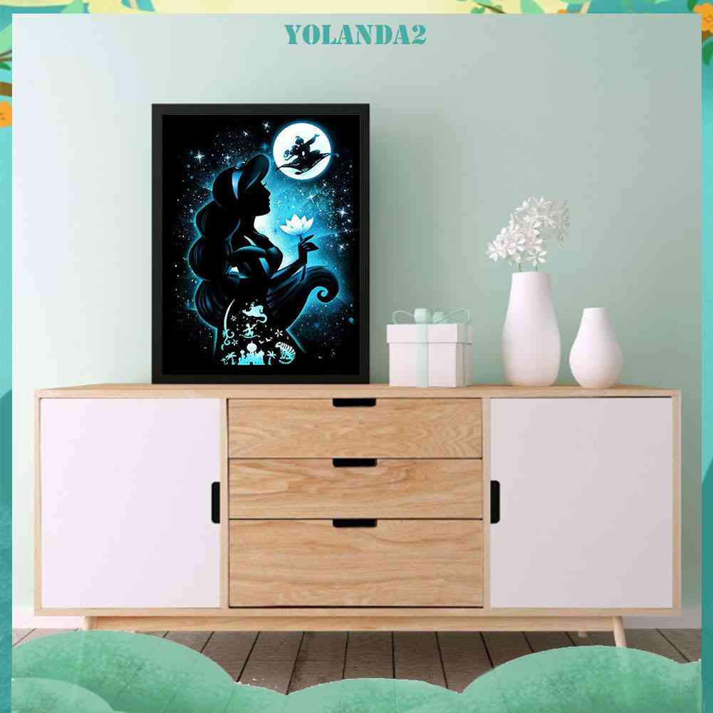 Bộ Tranh Đính Đá 5D Tự Làm Hình Công Chúa Hoạt Hình