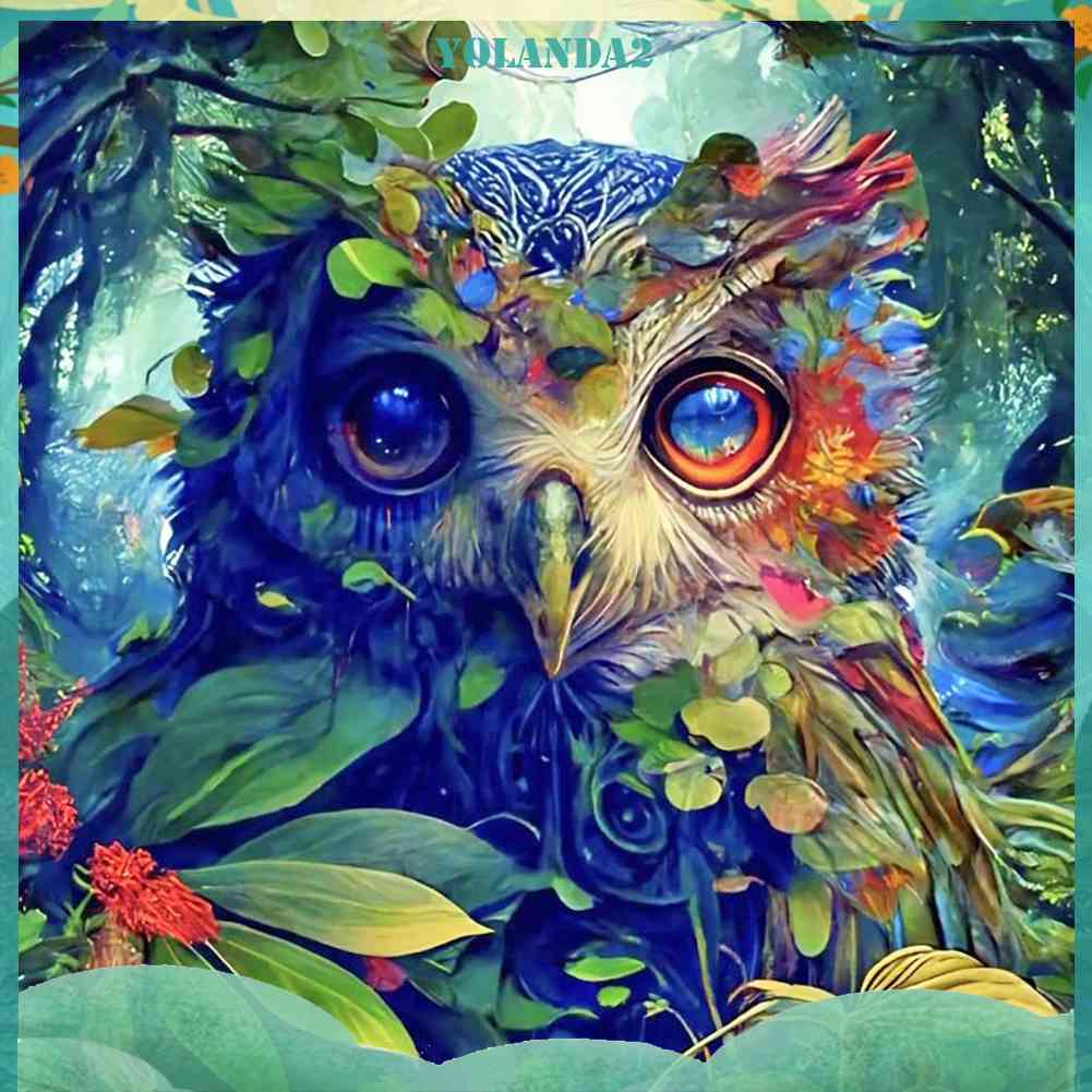 Tranh Đính Đá Kim Cương Toàn Bộ 5D DIY Hình Vẽ Con Cú