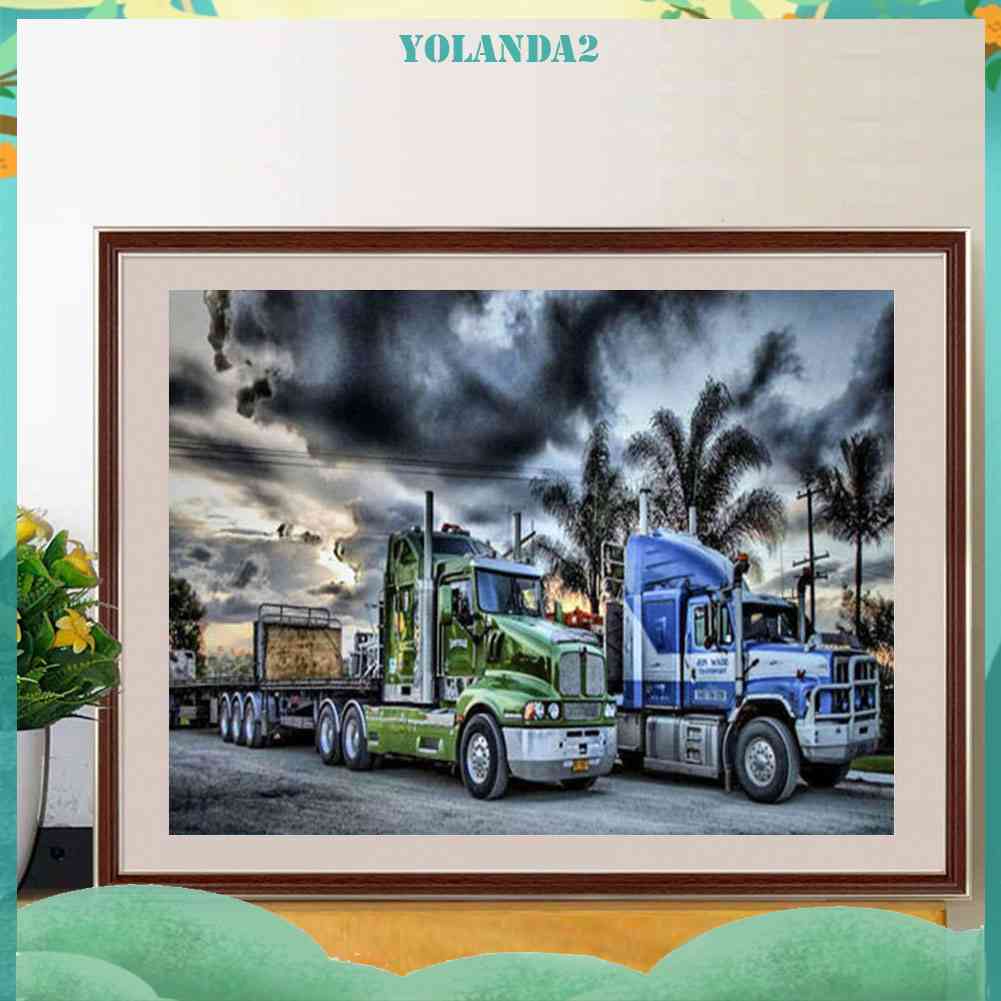 Tranh Đính Đá Kim Cương Toàn Bộ 5D DIY Hình Vẽ Xe Hơi