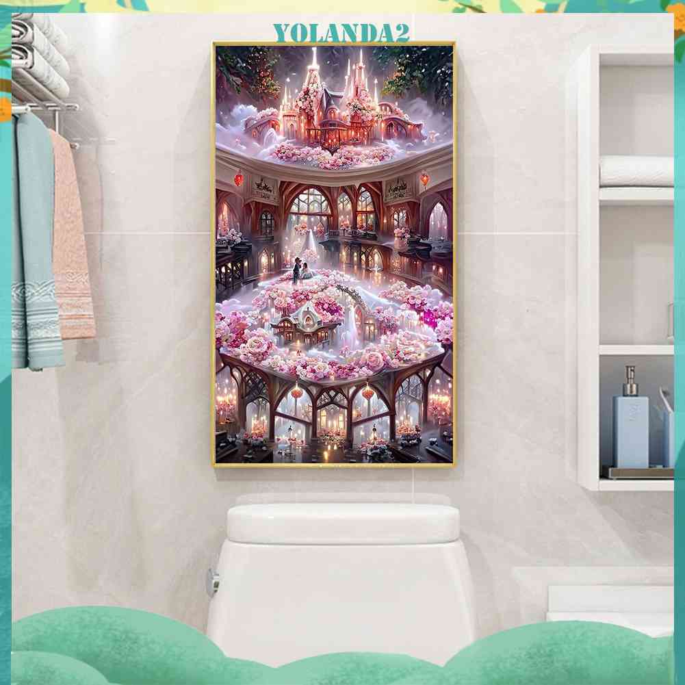 Bộ Tranh Đính Đá 5D Toàn Diện Họa Tiết Hoa Hồng Độc Đáo Trang Trí Nhà Cửa