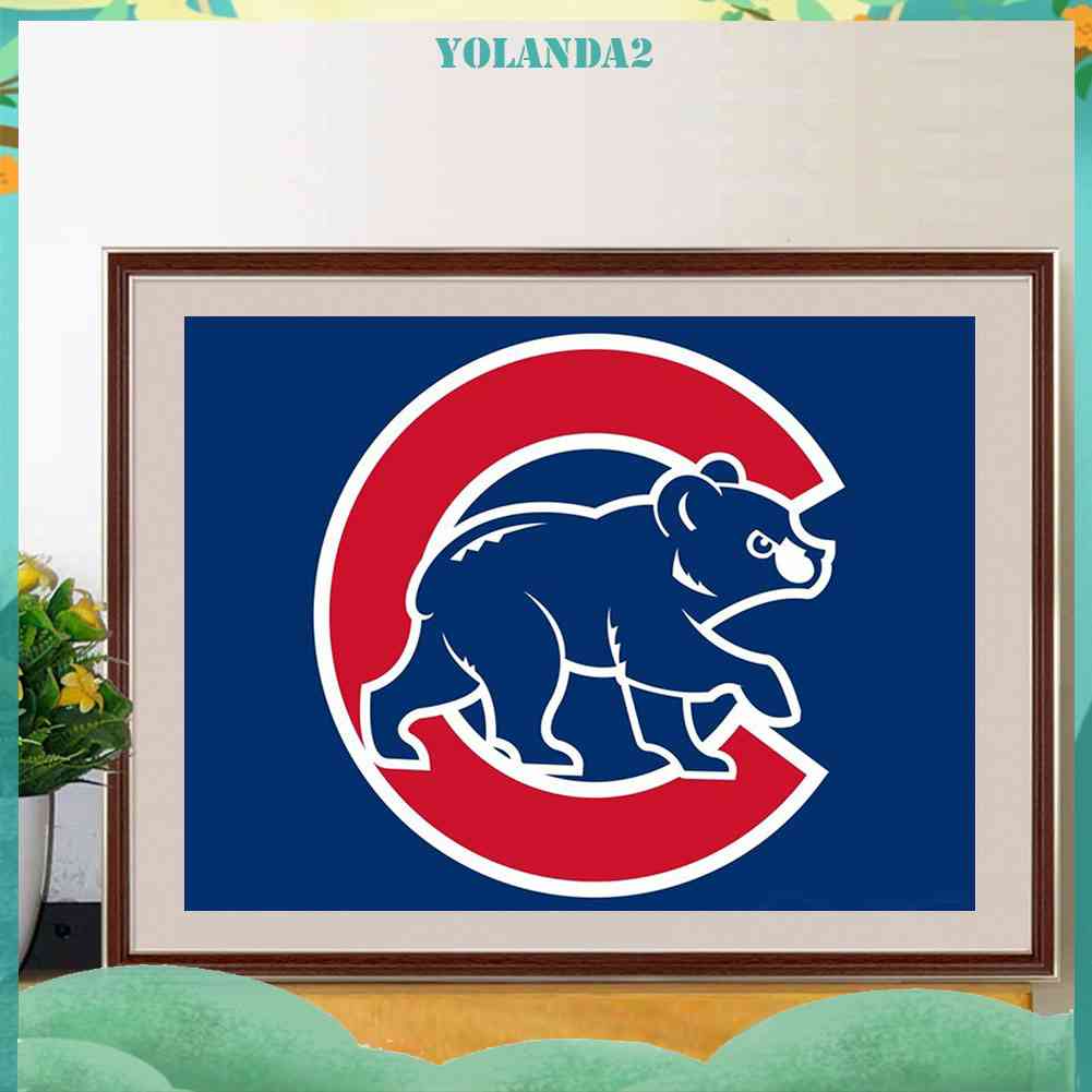 Bộ Tranh Đính Đá 5D Họa Tiết Huy Hiệu Bóng Chày Độc Đáo DIY Dùng Trang Trí