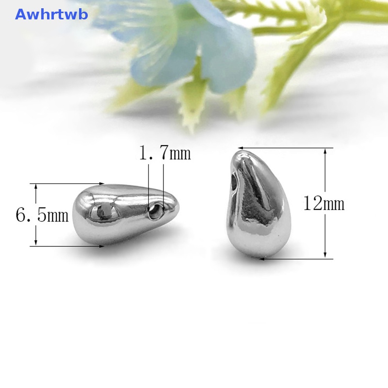 Mặt Vòng cổ Hình Giọt Nước Bằng Thép Không Gỉ DIY Mới