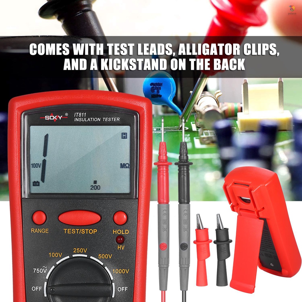 Đồng Hồ Đo Điện Trở Cách Nhiệt Kỹ Thuật Số Tự Động Chính Xác Cao 0.1M - 2000M