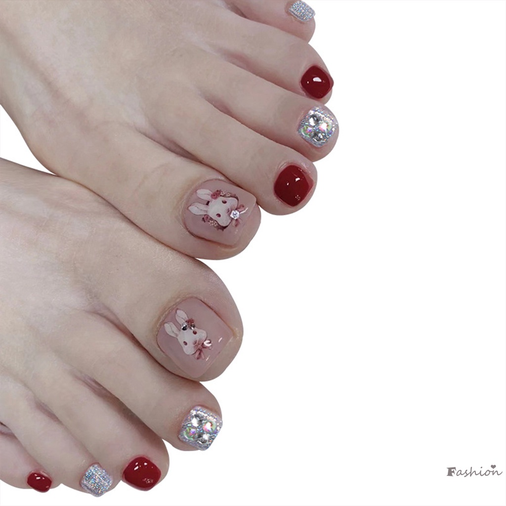 Móng Chân Giả Hình Thỏ Dễ Thương Cho Nữ