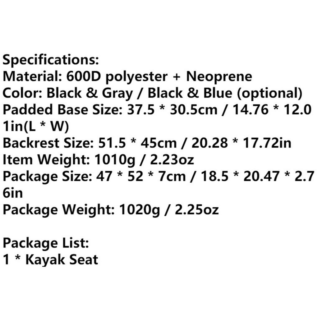 Đệm Lót Ghế Ngồi Thuyền Kayak / Ca Nô Bằng Nylon Chống Thấm Nước Tùy Chỉnh Tiện Dụng