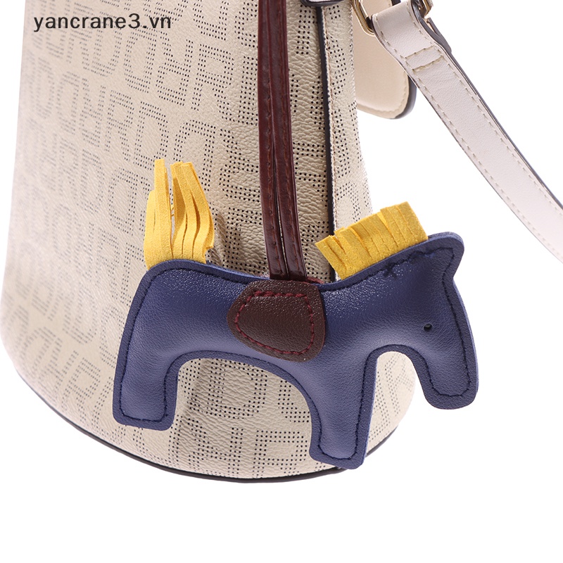 Móc Chìa Khóa Bằng Da PU Handmade Họa Tiết Ngựa 3.vn {yancrane3}