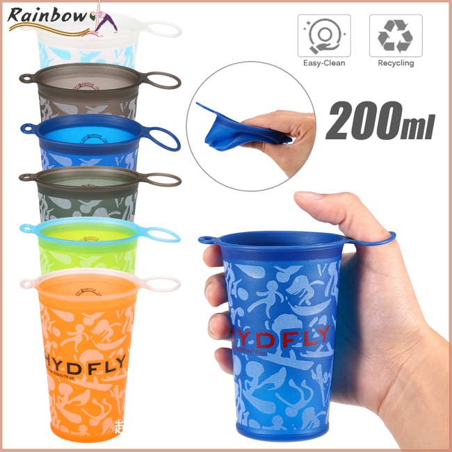 Bình Nước Chất Liệu Tpu Mềm Dung Tích Lớn 200ml Có Thể Gấp Gọn Tiện Dụng