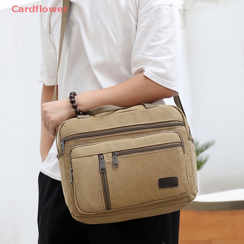 Túi Đeo Chéo Vai Bằng Vải Canvas Thời Trang Doanh Nhân Dành Cho Nam Mới