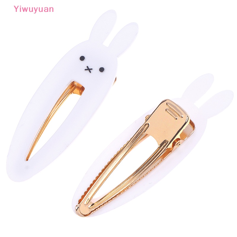 2 Kẹp Tóc Hình Thỏ Trắng Cho Bé Gái Mới