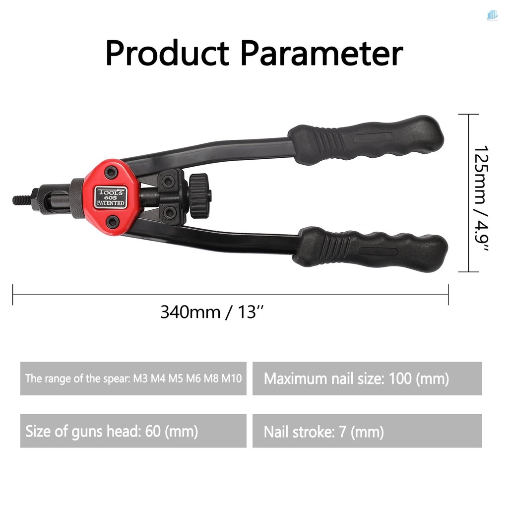 Máy Đinh Tán Cầm Tay BT-605 Với Đai Ốc M3-M105