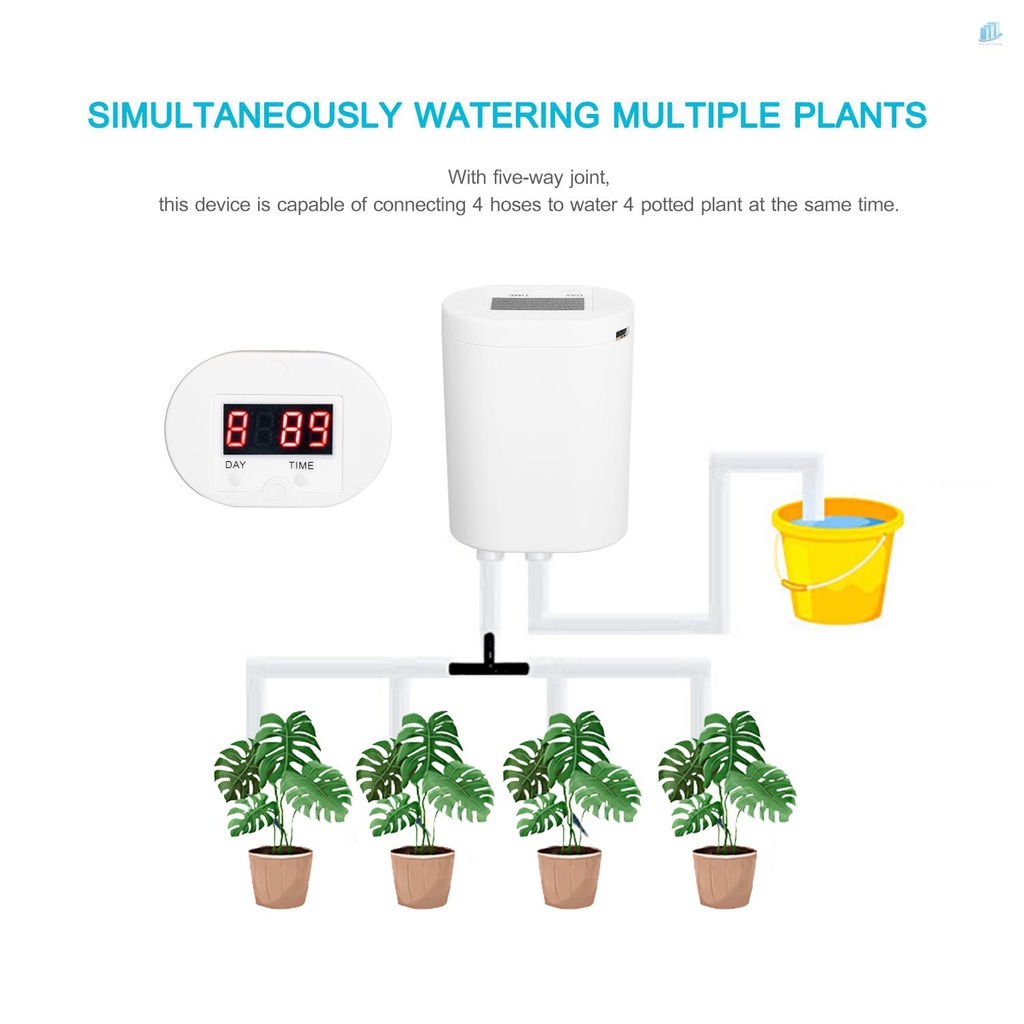 Thiết Bị Tưới Nước Tự Động Thông Minh Tự Động Kèm Pin 4 Chậu 2000mAh Có Thể Sạc Lại