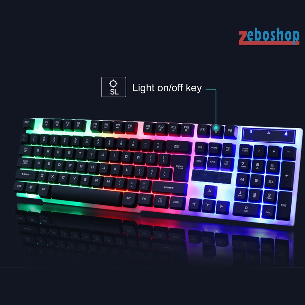 1 Bộ Bàn Phím TX30 Có Đèn Nền Nhiều Màu Siêu Mỏng Chống Trượt Tiện Dụng Cho Gia Đình