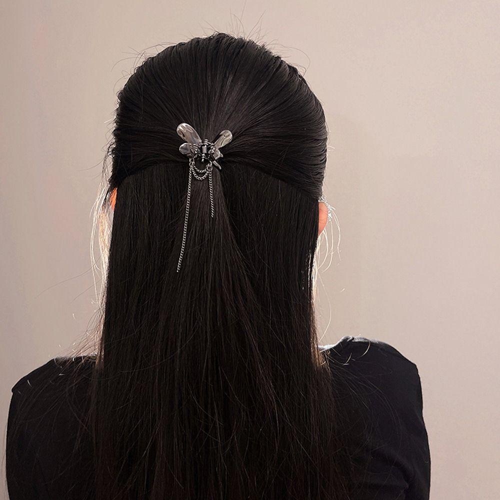 DANES Kẹp Tóc Càng Cua Cỡ Nhỏ Họa Tiết Bướm Dễ Thương Cho Bé Gái