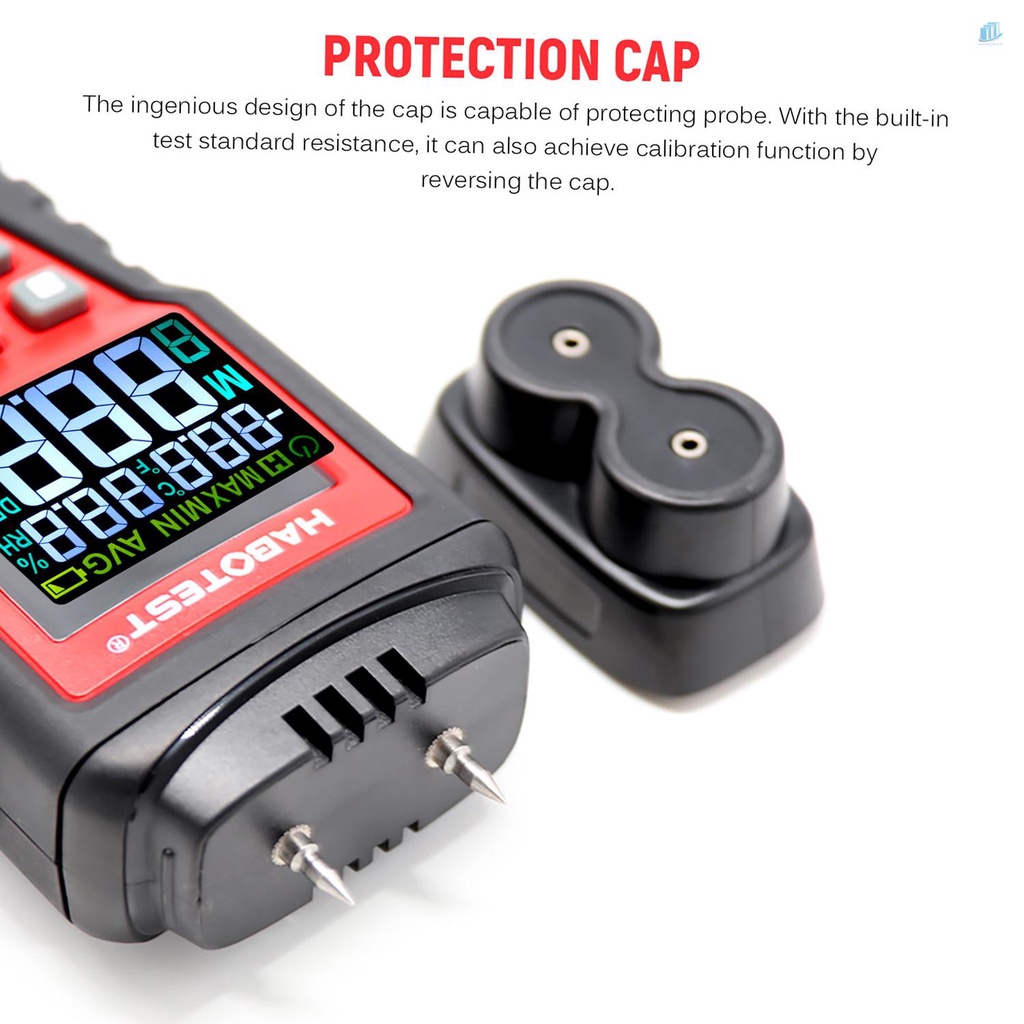 Thiết Bị Đo Độ Ẩm / Nhiệt Độ Gỗ 0-99.9% Kỹ Thuật Số 2 Pin s2mwvn