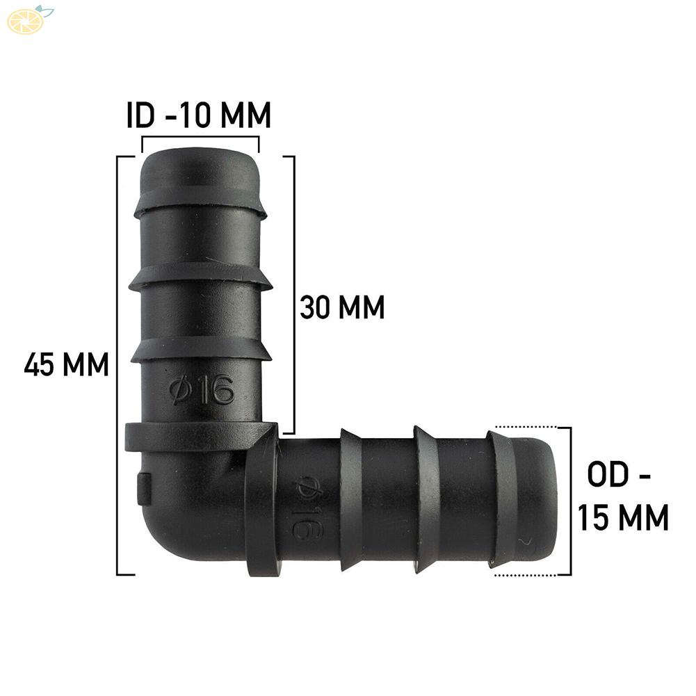 【VARSTR】Tube Adapter Connectors Garden Irrigation Barbed For 1/2" Porous Pipe