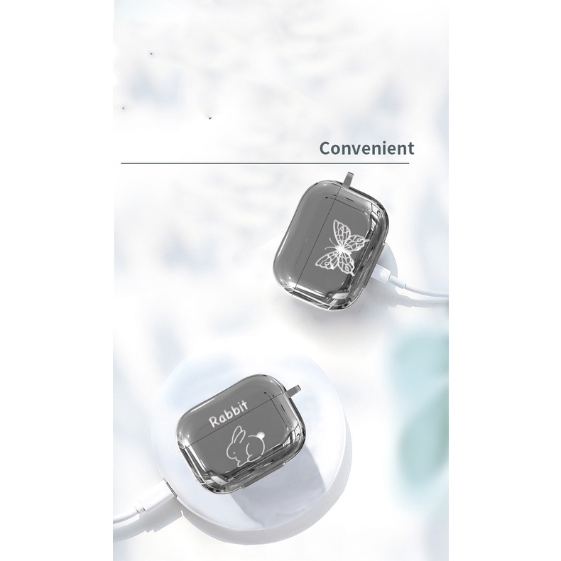 Vỏ Bảo Vệ Hộp Sạc Tai Nghe VIVO TWS 2 Bằng TPU Mạ Điện Họa Tiết Hoạt Hình + Mặt Dây Chuyền Đơn Giản Chống Sốc