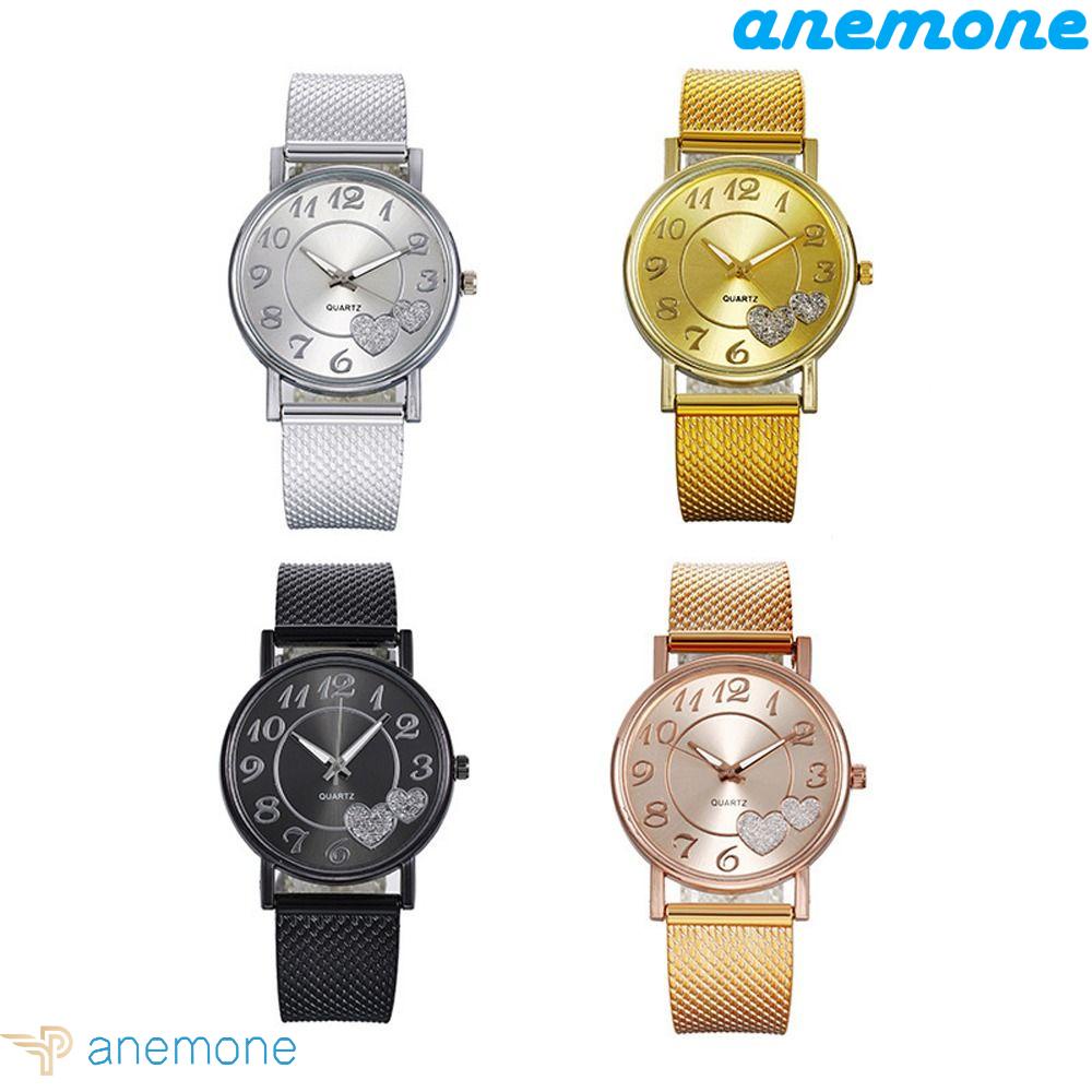 Phụ Kiện Trang Trí Hình Trái Tim Bằng Chất Liệu ANEMONE|Đồng Hồ Đeo Tay Bằng Hợp Kim Thời Trang Cho Nữ