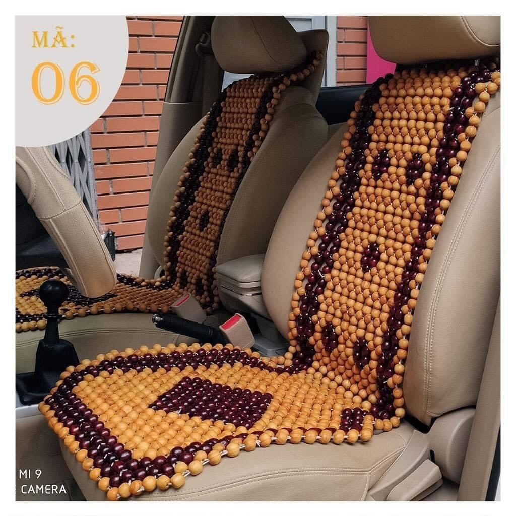 Lót Ghế Ô Tô Hạt Gỗ Thông Bền Đẹp, Hoạ Tiết Hạt Gỗ Đan Hoa Cao Cấp, Giúp Lưu Thông Mạnh Máu. Massage Cơ Thể