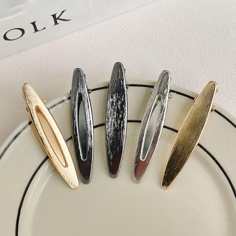 Kẹp Tóc Kim Loại Đơn Giản Phong Cách Retro|Y2k Kẹp Tóc Phong Cách Harajuku Hàn Quốc Không Để Lại Dấu Vết Dành Cho Bạn Gái