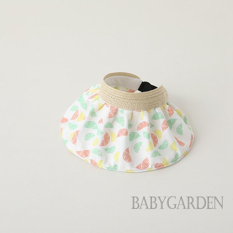 Mũ Vành Chống Nắng Tia UV Hở Chóp Thời Trang Đi Biển Mùa Hè Cho Bé Gái 2-6 Tuổi