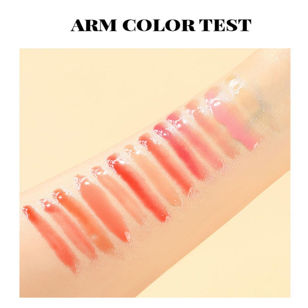 Dầu Dưỡng Ẩm Môi 12 Màu Ngọc Trai Tông Nude Tạo Hiệu Ứng Gương Hình Viên Kẹo