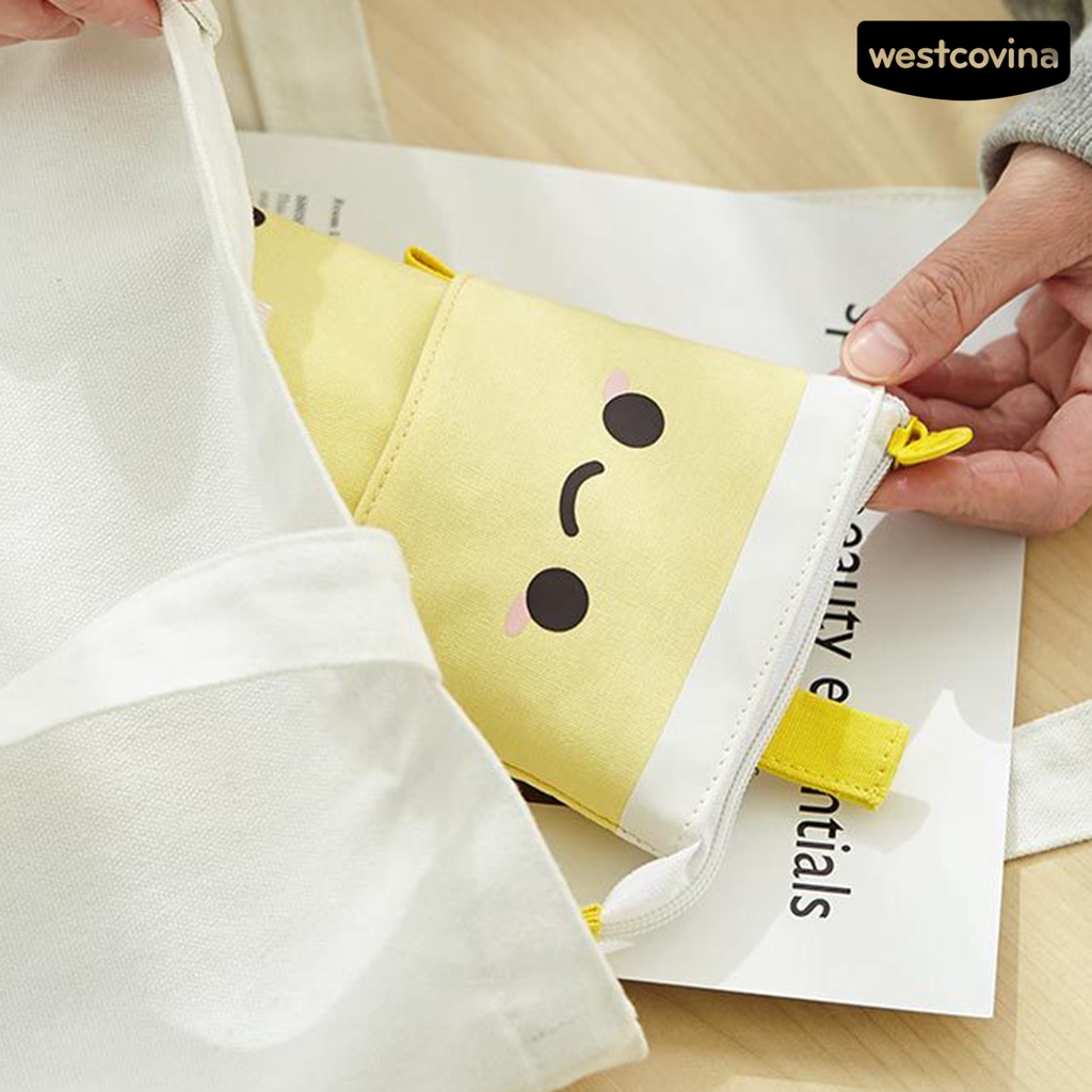 [COD]♪Túi Đựng Bút Bằng Vải Canvas Hình Trà Sữa Độc Đáo