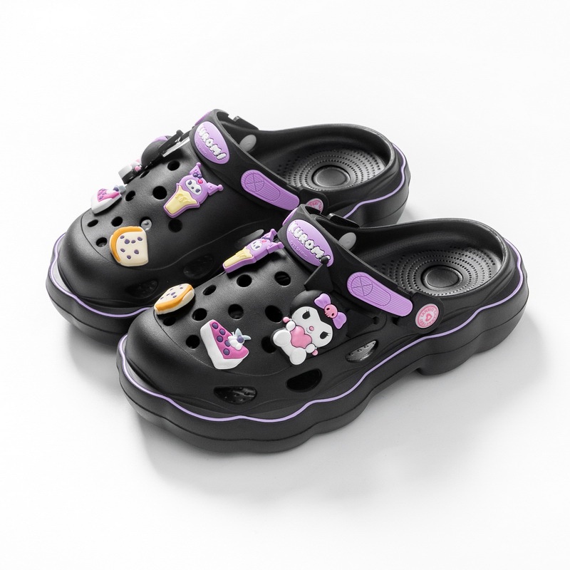 Giày Đi Biển Ngoài Trời Hình Hello Kitty Ngọc Bích Gui Dog Kuromi Cho Người Lớn