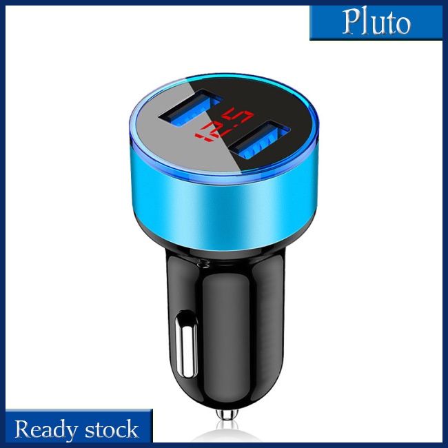 Tẩu Sạc Nhanh 5V 3.1A Hai Cổng Usb QC Có Đèn Led Hiển Thị Vôn Kế Cho Điện Thoại Di Động