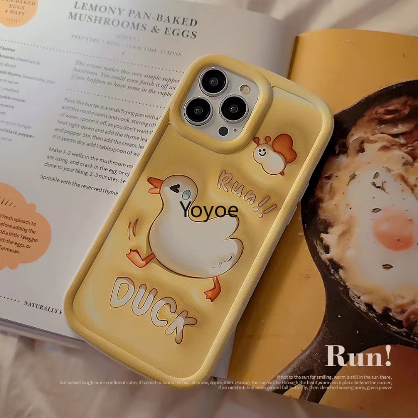 Ốp Điện Thoại Silicon Mềm Chống Sốc Họa Tiết Chú Vịt Vàng Thời Trang Cho IPhone 14 Plus 14 13 12 11 Pro Max