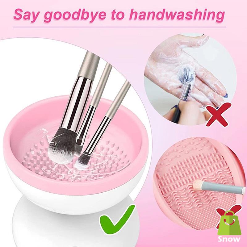 Máy Rửa Cọ Trang Điểm Làm Sạch Sâu Kèm Hộp Sạc USB