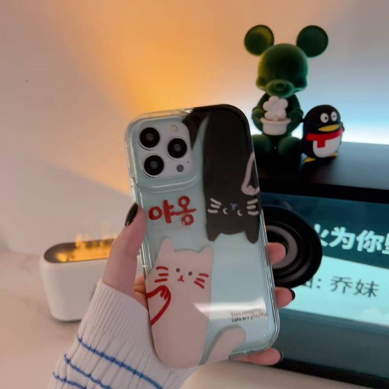 Two Probes Cat for Iphone14promax Phone Case Cartoon 13 Trend 13promax/12/11 ugID