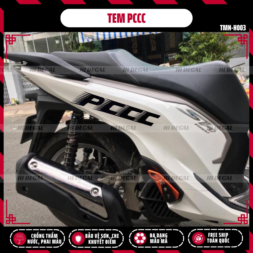 Tem PCCC Phản Quang dán xe cho mọi dòng xe | TMN-H003 | Decal cao cấp chống nước, chống phai màu