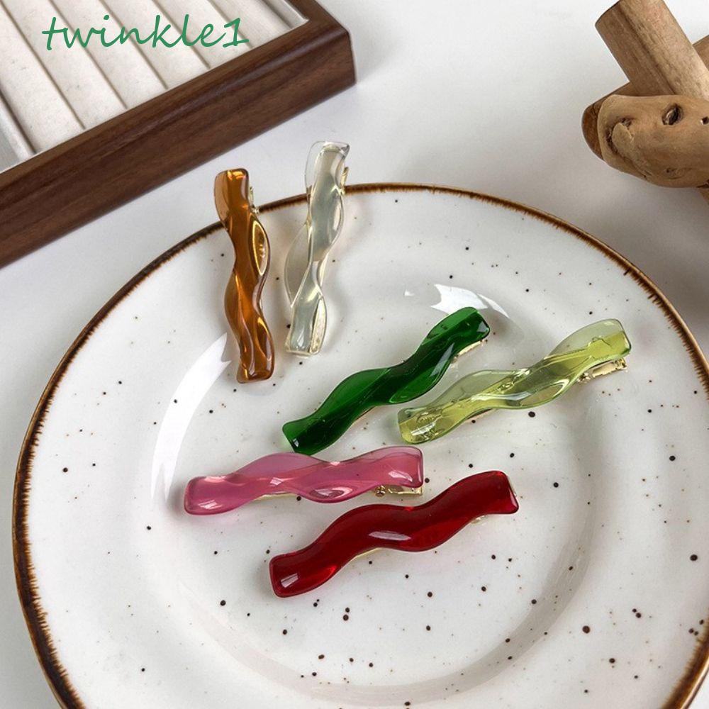 Kẹp Tóc Mỏ Vịt Đính Hạt Nhựa Lấp Lánh