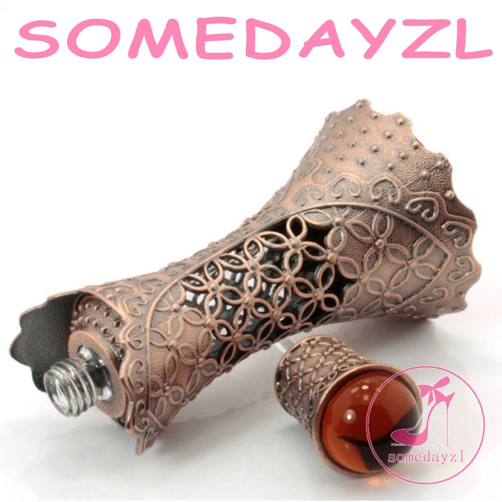 Chai Rỗng Bằng Kim Loại Đựng Nước Hoa Phong Cách Ả Rập Dubai Cổ Điển