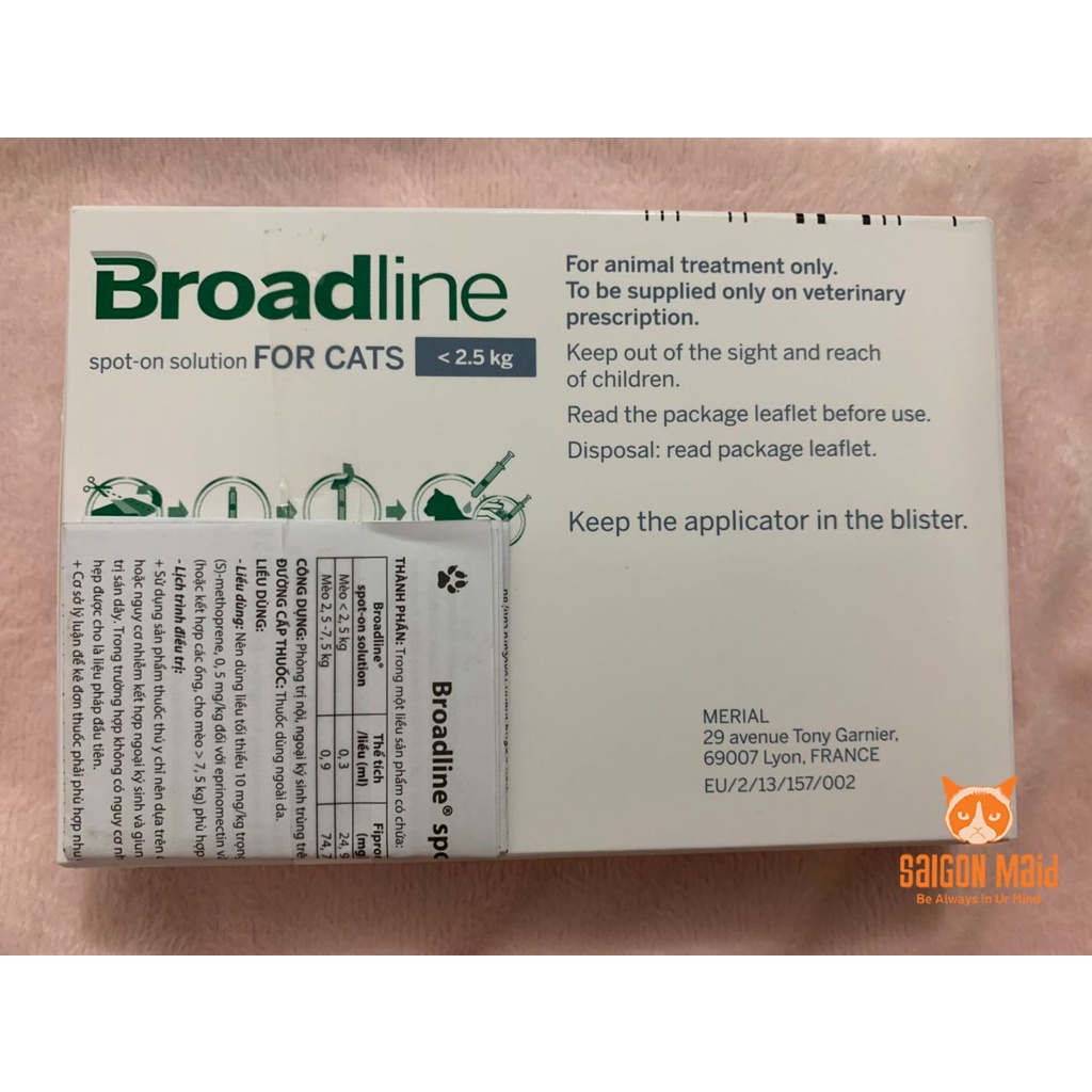 Một Tuýp nhỏ gáy dành cho mèo cưng của bạn Broadline dưới 2,5kg