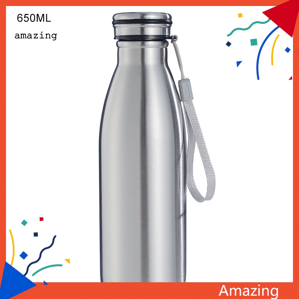 Bình Nước Thể Thao Dung Tích Lớn 650 / 1000ml Bằng Thép Không Gỉ