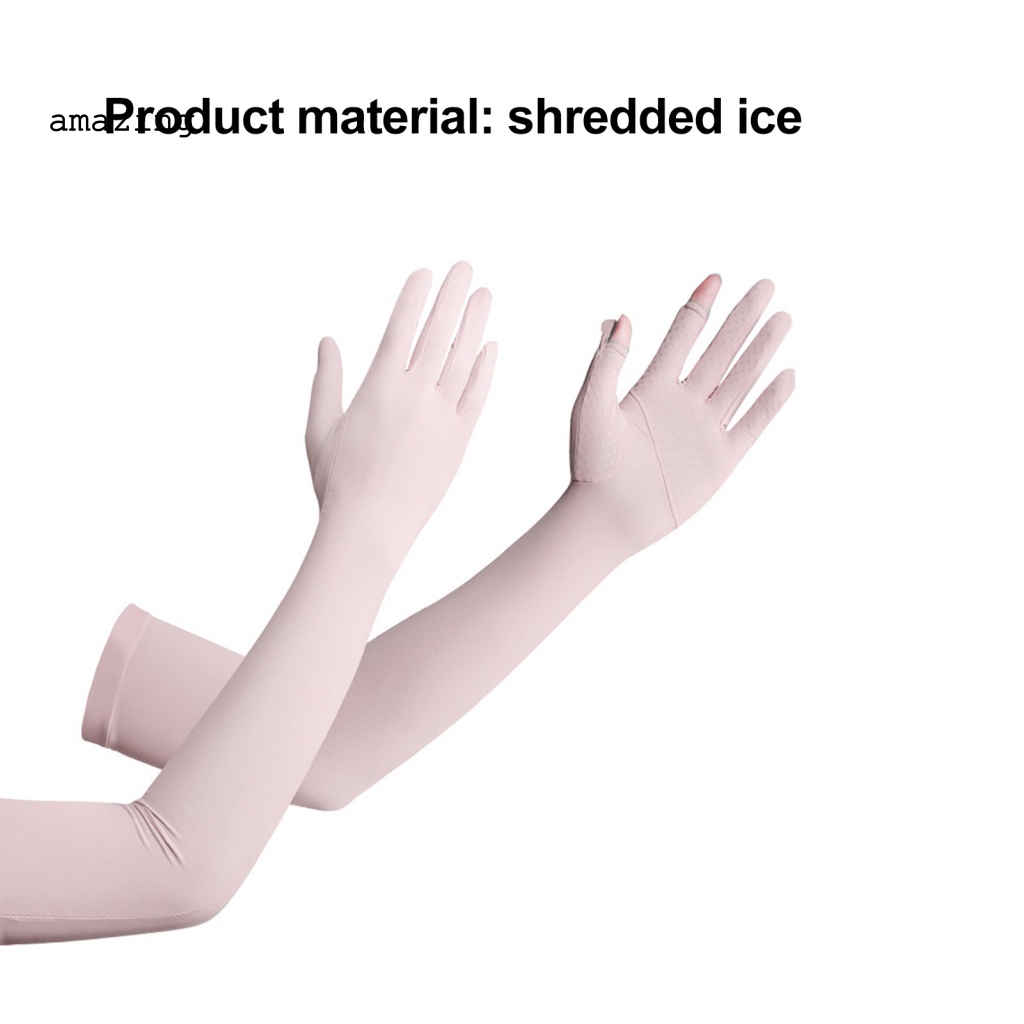 1 Cặp Găng Cánh Tay Đạp Xe / Câu Cá Chống Tia UV Một Kích Cỡ