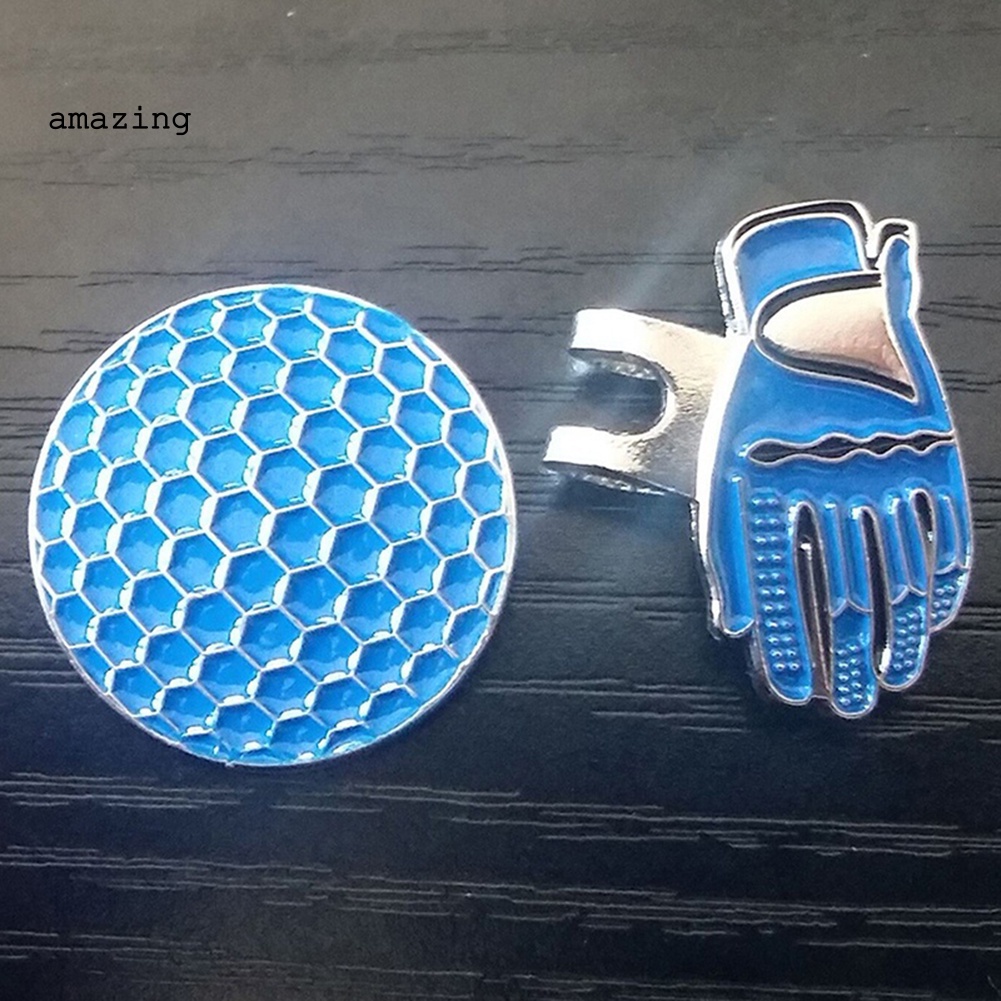 Kẹp Nam Châm Đánh Dấu Bóng Golf Kèm Găng Tay Và Mũ Lưỡi Trai Hỗ Trợ Luyện Tập