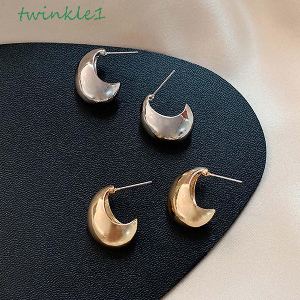 Bông Tai Tròn Lấp Lánh Cho Nữ|Trang Sức Thời Trang Hình Học Màu Sắc