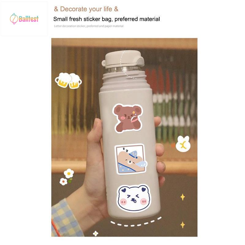 💜Sticker cute dán laptop, hình dán mũ bảo hiểm chống nước, điện thoại, vali sét 102 miếng