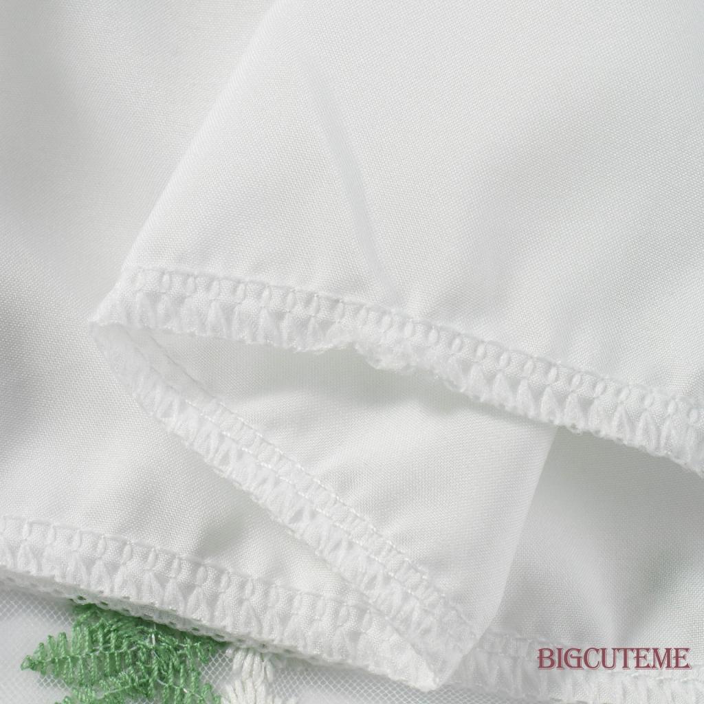 [] - Đầm Mini Hai Dây Phối Lưới Thêu Hoa Phía Trước Mùa Hè Cho Nữ