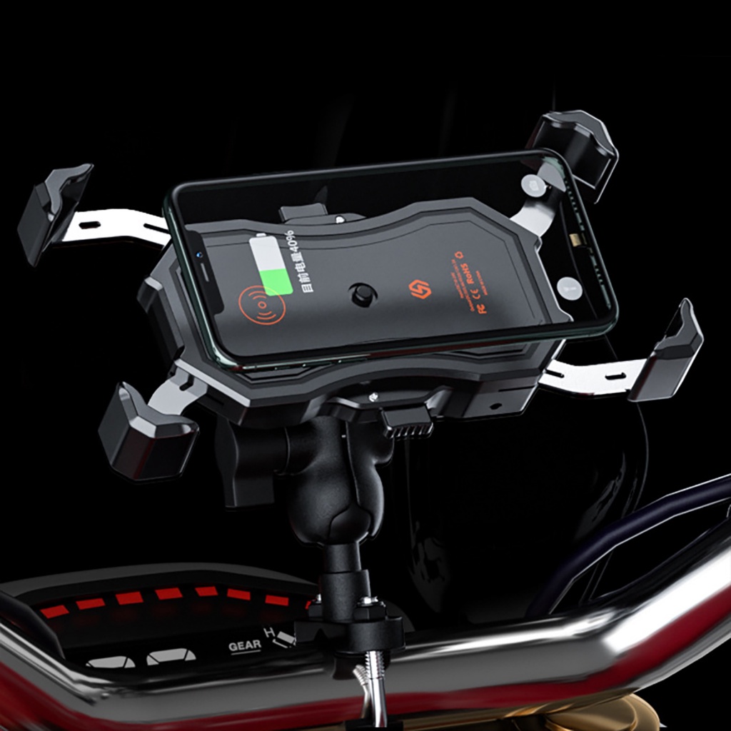 Giá Đỡ Điện Thoại Chống Thấm Nước IP65 USB QC3.0 Sạc Nhanh Dành Cho Xe Đạp Xe Máy Ngoài Trời