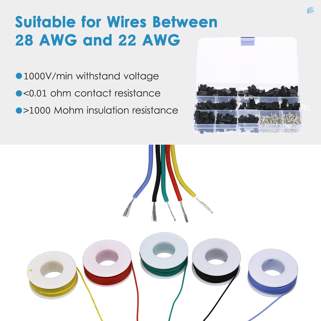 Bộ 480 Linh Kiện Điện Tử JST SM 2.54mm Pitch 2-Pin 3-Pin 4-Pin Cho Máy Tính