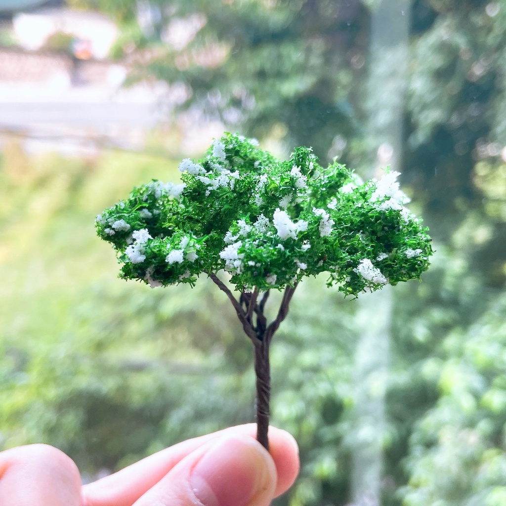 ​Mô Hình Tiểu Cảnh "Cây Hoa Phong Cảnh 2 Mini" Trang Trí Sen Đá, Sân Vườn/ Chậu Cây, DYI, Terrarium