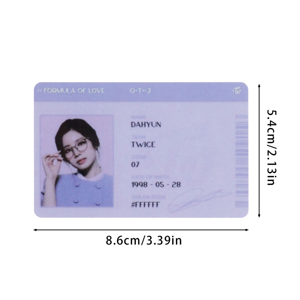 Thẻ Ảnh Nhóm Nhạc KPOP TWICE Formula Of Love: O + T = < 3 ID