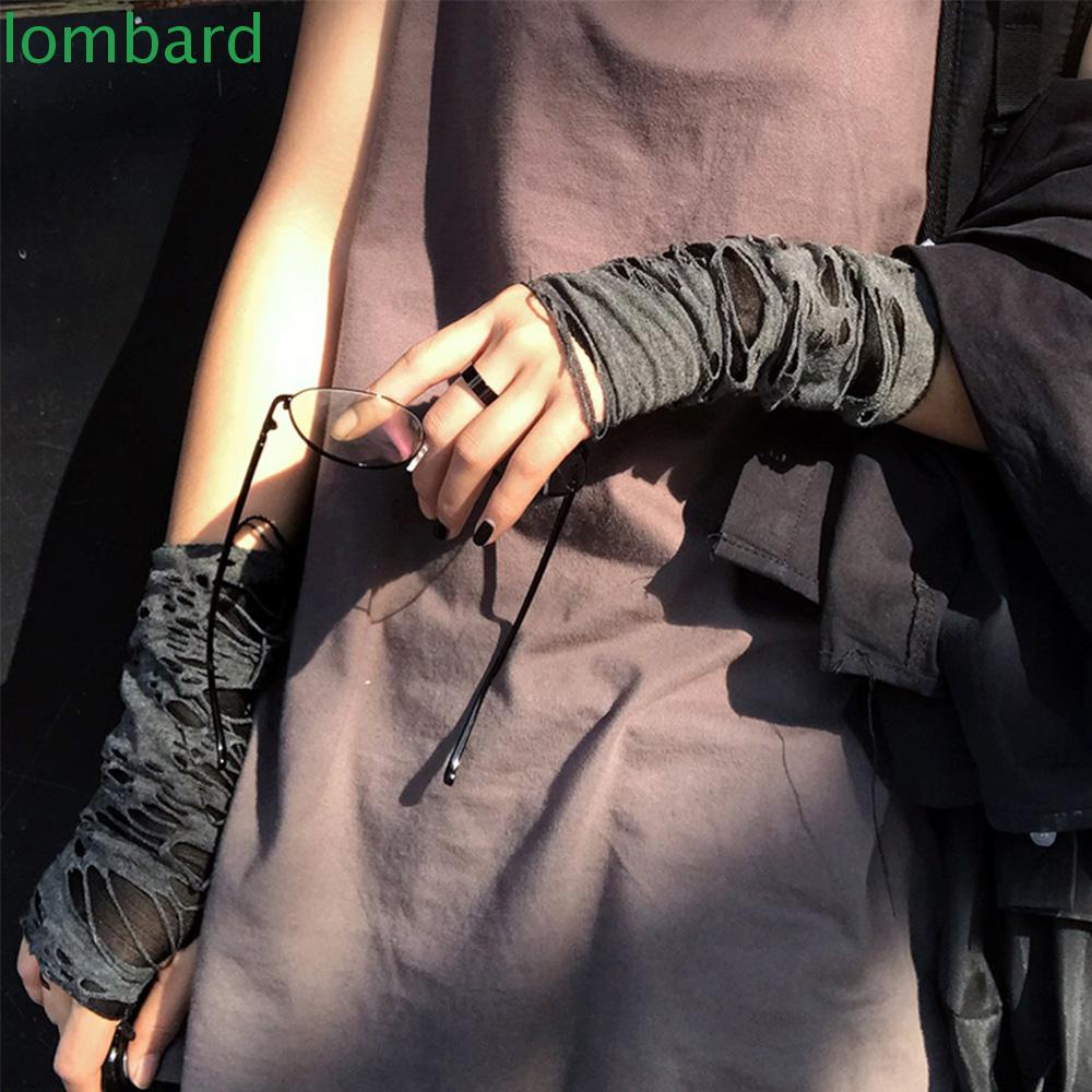 Găng Tay Thể Thao Hở Ngón Màu Đen Phong Cách Punk Rock Hở Ngón Cho Nữ