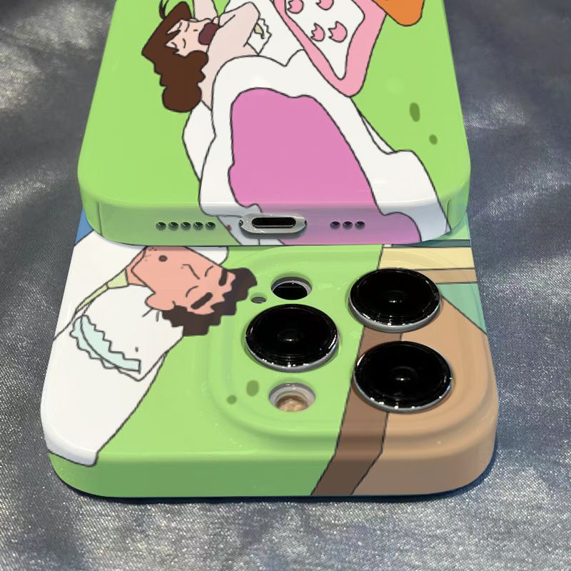 Ốp Điện Thoại Cứng Họa Tiết Gia Đình Shin-Chan Kiểu Nhật Hàn Dễ Thương Cho Apple max 8p 14pro 12 11 Xsmax Iphone13