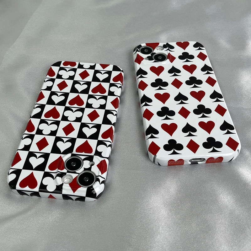 Ốp Điện Thoại Cứng In Hình Lá Bài Poker Cổ Điển Cho Iphone 13 / promaxxs / 11 14 12 Xr8 7 XNT7