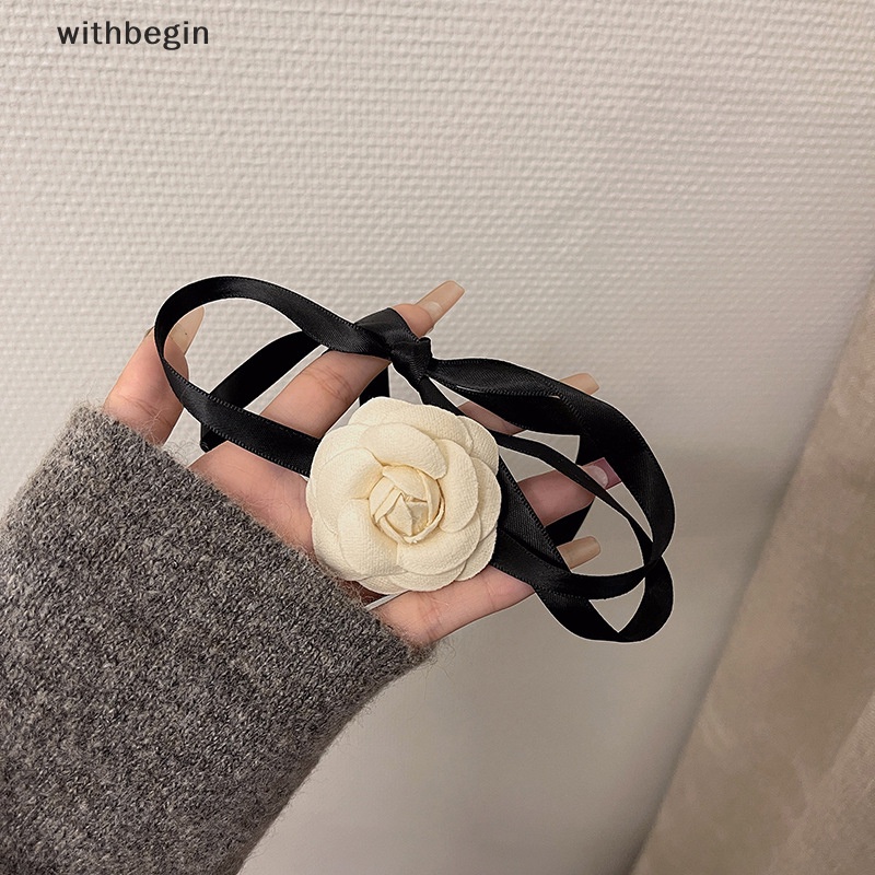 Vòng Cổ Choker Thắt Nơ Họa Tiết Hoa Màu Trắng Thời Trang Cho Nữ