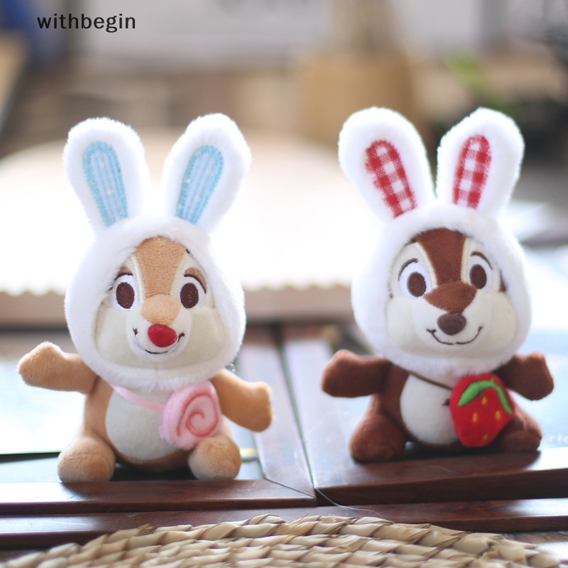 Móc Khóa Thỏ Nhồi Bông Mềm Mại Dễ Thương Dùng Hóa Trang Chip Dale Disney